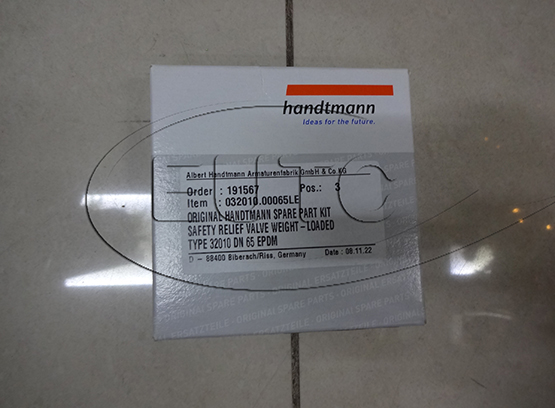 ORIGINAL HANDTMANN SPARE PART KITSAFETY RELIEF VALVE WEIGHT-LOADEDTYPE 32010 DN 65 EPDM