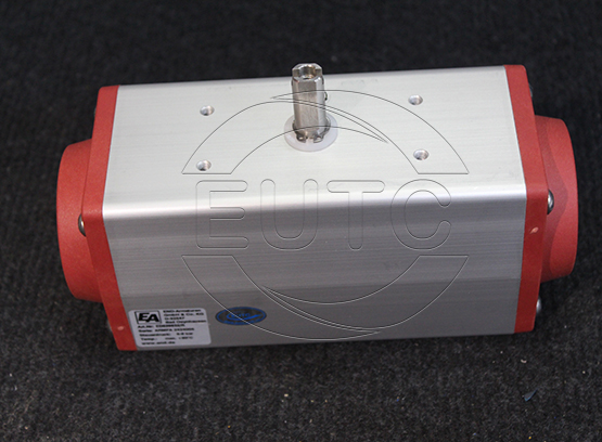 Pivoting drive DW63, DIN, F05 / 07, 8kt.14 pneumatic, double-acting, clockwise