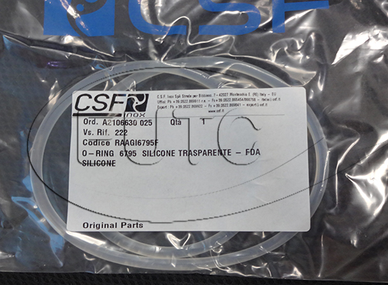 O‐RING 6795 SILICONETRASPARENTE ‐ FDA SILICONE